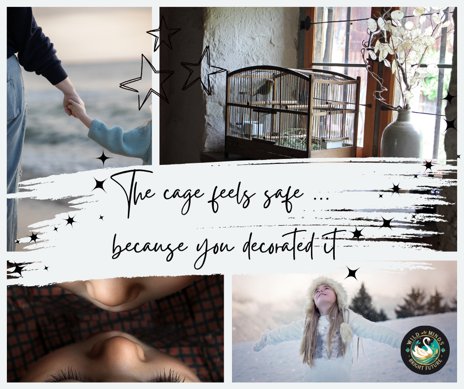 The cage feels safe because you decorated it
