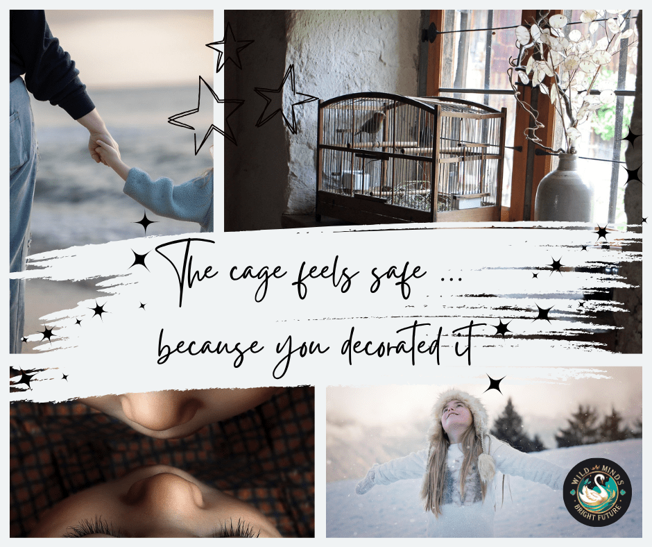 The cage feels safe because you decorated&nbsp;it